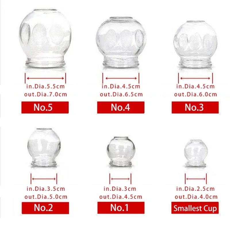 2Pcs Therapy Set Fire Cup Vacuum  Glass Cupping Physiotherapy Device Meridian Dredging Cupping Cups Massage Fire Cupping