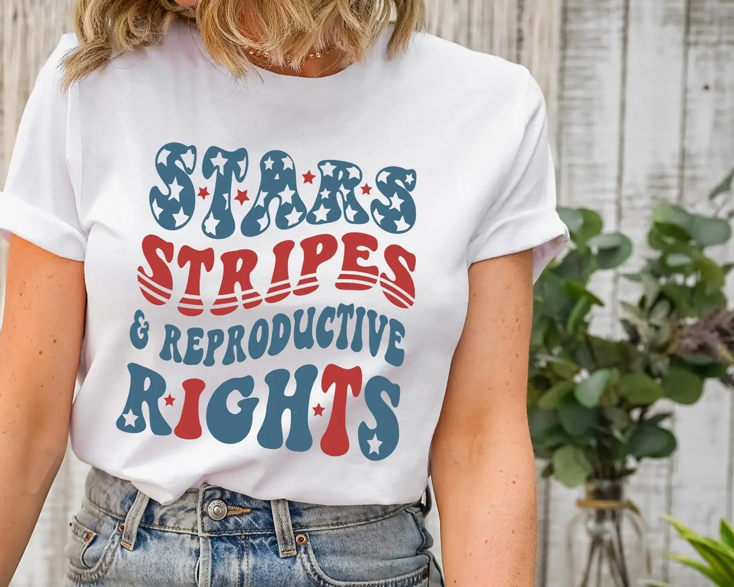 

Stars and Stripes and Reproductive Rights Shirt, Feminist Shirt, Fourth of July