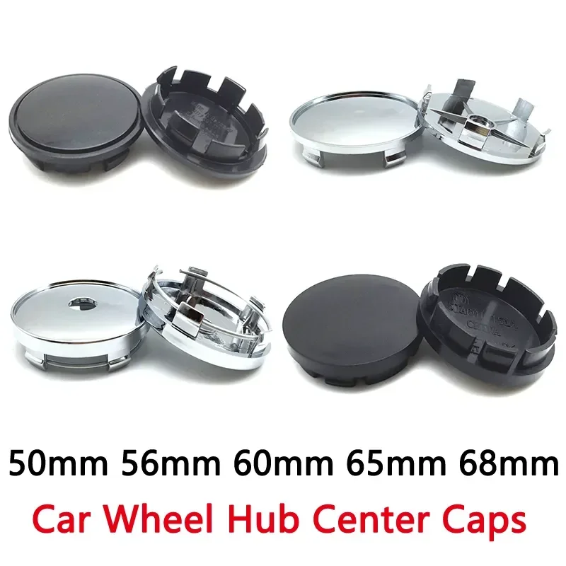 4pcs 50mm 56mm 60mm 65mm 68mm No Logo Rim Cover For Car Wheel Center Hub Caps Emblem Sticker Badge Decorate Accessories