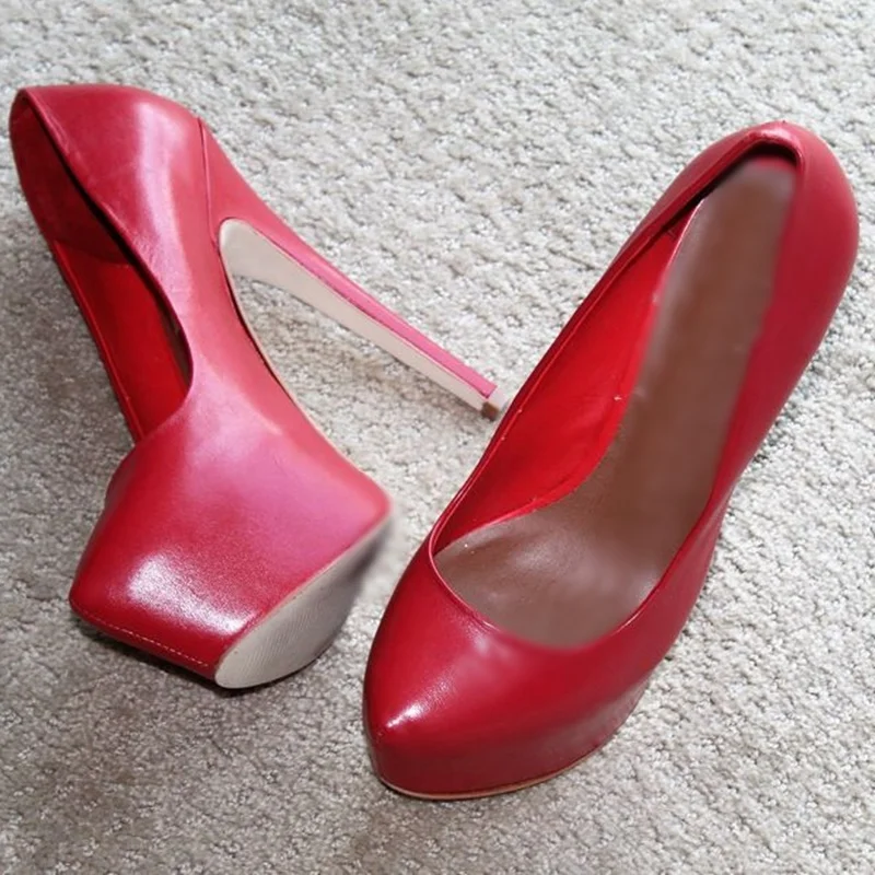 

Red Slip On Shallow Matte Pumps Thin High Heel Sexy Fashionable Cool Summer Casual Big Size Woman Shoes Zapatillas Mujer
