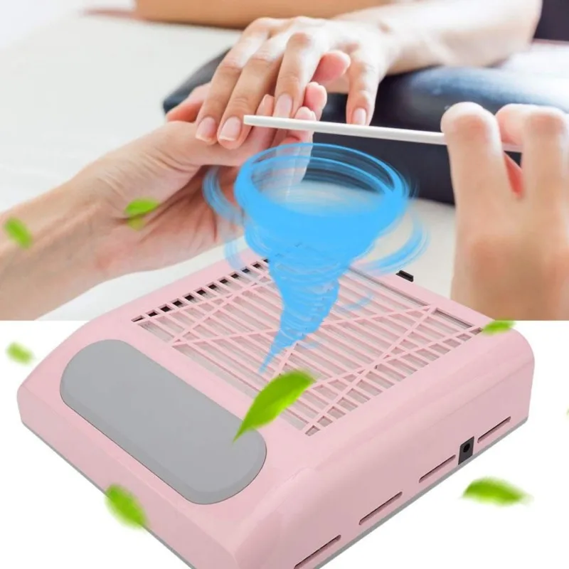 

A38T-Nail Vacuum Cleaner 80W High-Power Adjustable Speed Nail Duster With Filter - High-Efficiency Manicure Vacuum US Plug