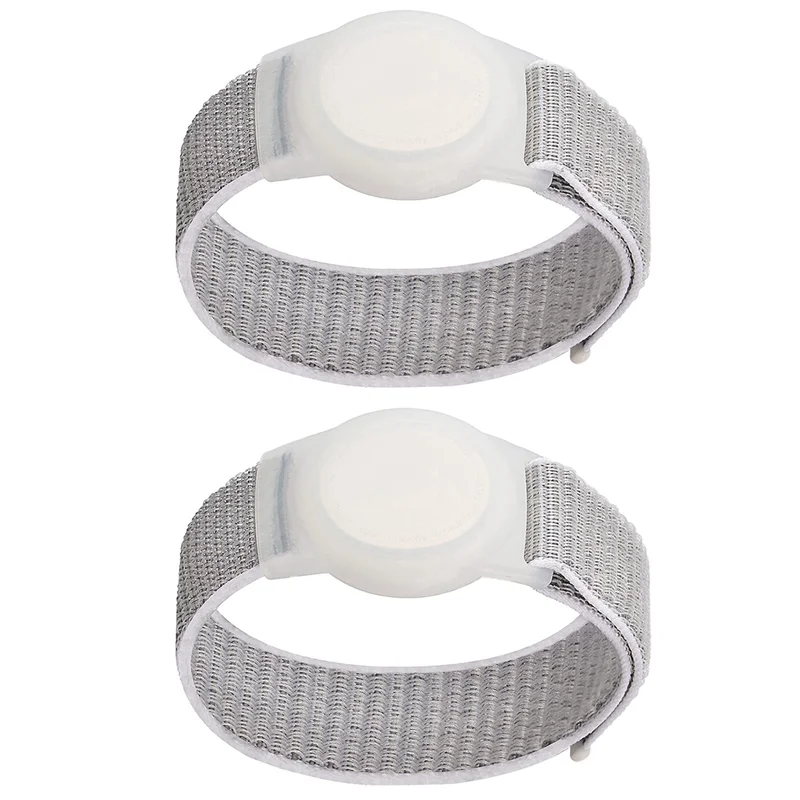 

-September 2X Kid Wristband Compatible With Airtag, Protective Case For Air Tag GPS Tracker Holder With Nylon Bracelet H