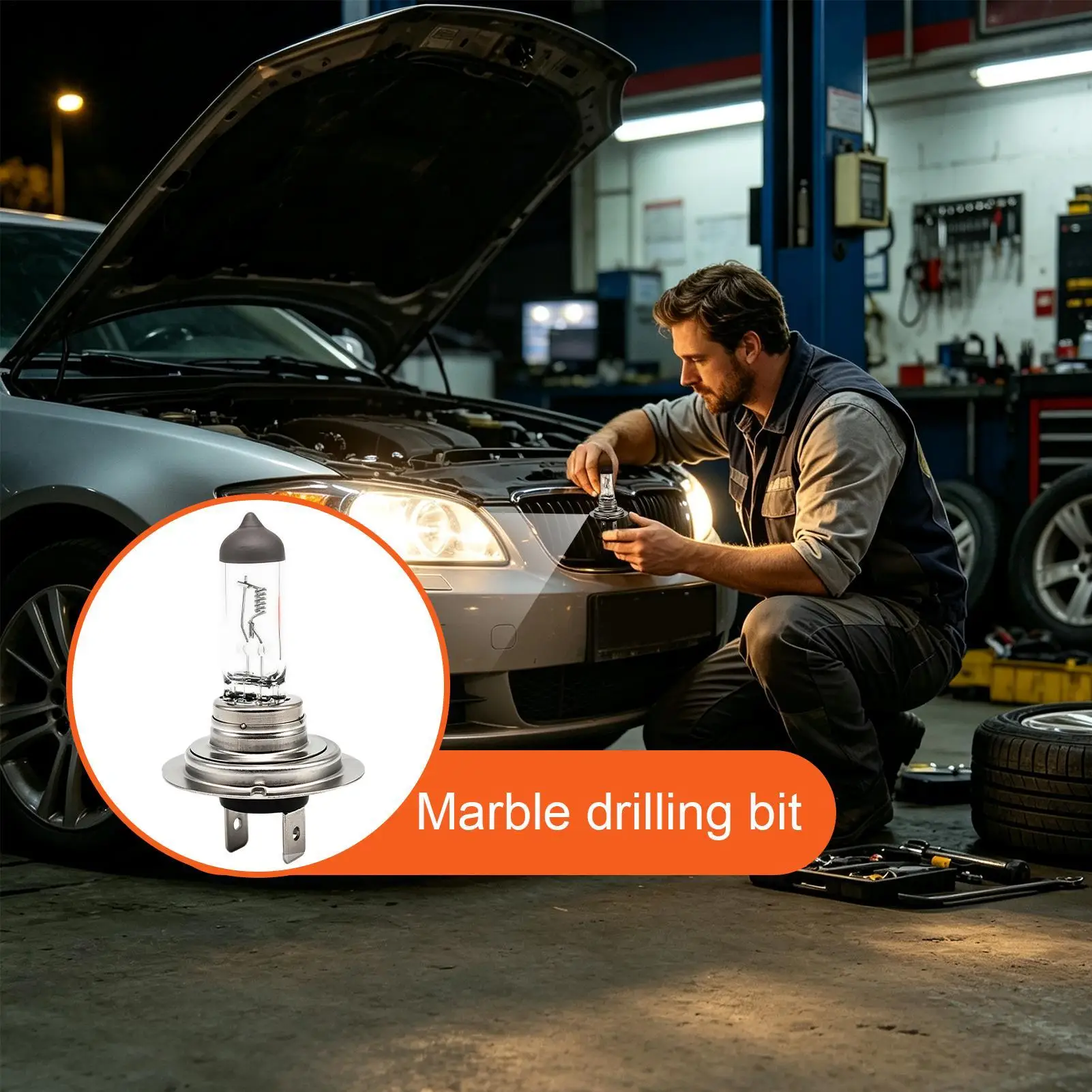 Headlight Bulb High Brightness Professional Universal Weatherproof Night Driving Warning Light For Roadtrip Commute Travel