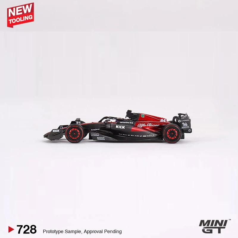 MINIGT 2023 F1 호주 그랑프리에서 Zhou Guanyu가 구동 Alf Rome C43 #24 모델 자동차, 1:64