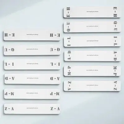 Vinyl Record Organizer 12Pcs A-Z Horizontal Dividers Labels for Record Files Quick Sort Alphabetical Management Tool Kit