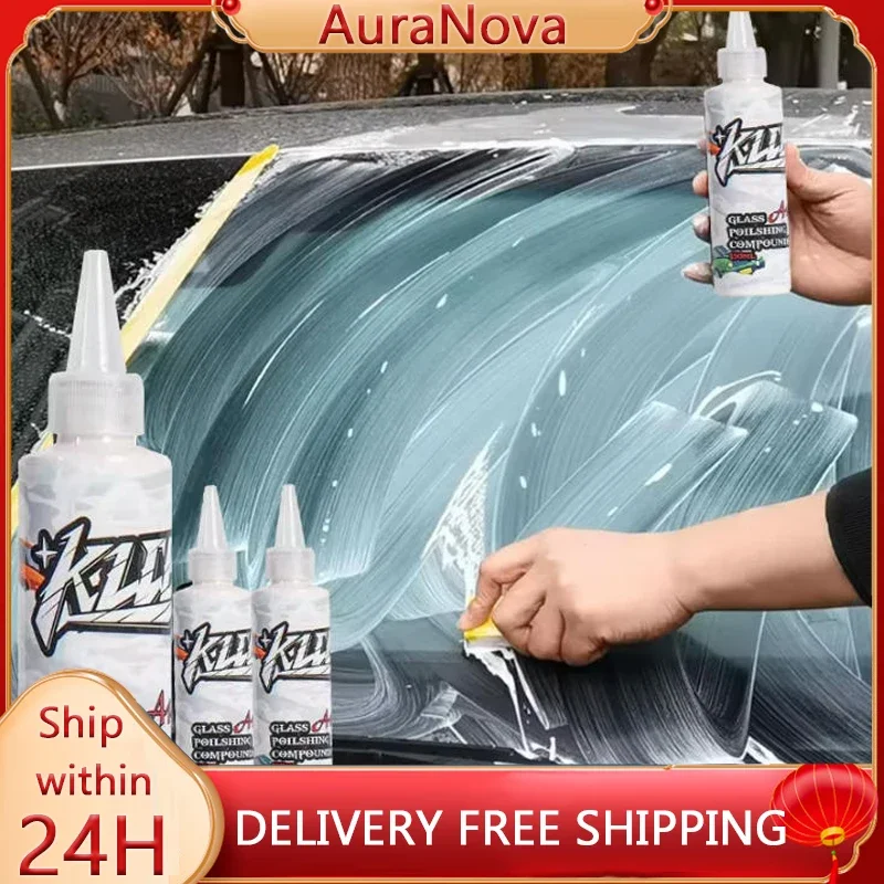 Upgraded car glass polishing agent cerium oxide degreasing film glass coating water stains slight scratches repair without marks