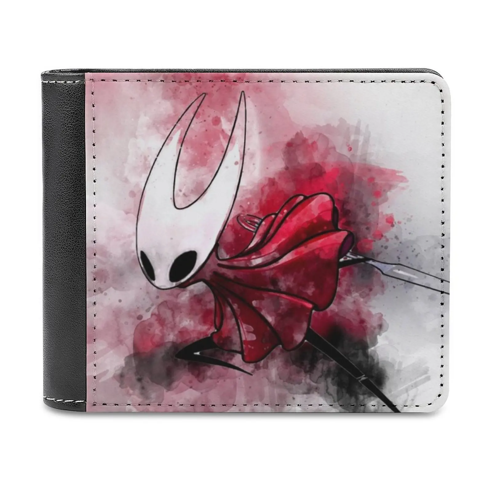 

Hollow Knight Silksong Hornet Painting Мужской кошелек из искусственной кожи Короткие мужские кошельки Кошелек для кредитных карт для мужчин Сумка для денег Полая