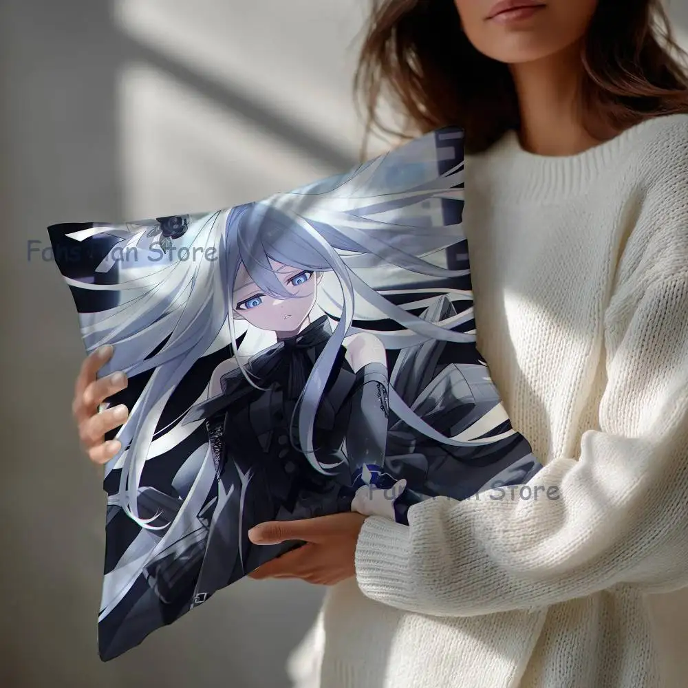 K-Kanade Yoisaki Art Pillow Case Square Double-Sided Printing Short Plush Sofa Cushion Cover Bedroom Bedside Pillow