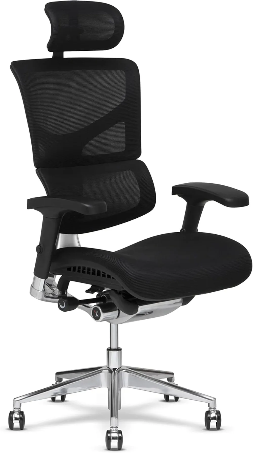 Management Office Chair, Black A.T.R. Fabric with Headrest - High End Comfort Chair/Dynamic Variable Lumbar Support