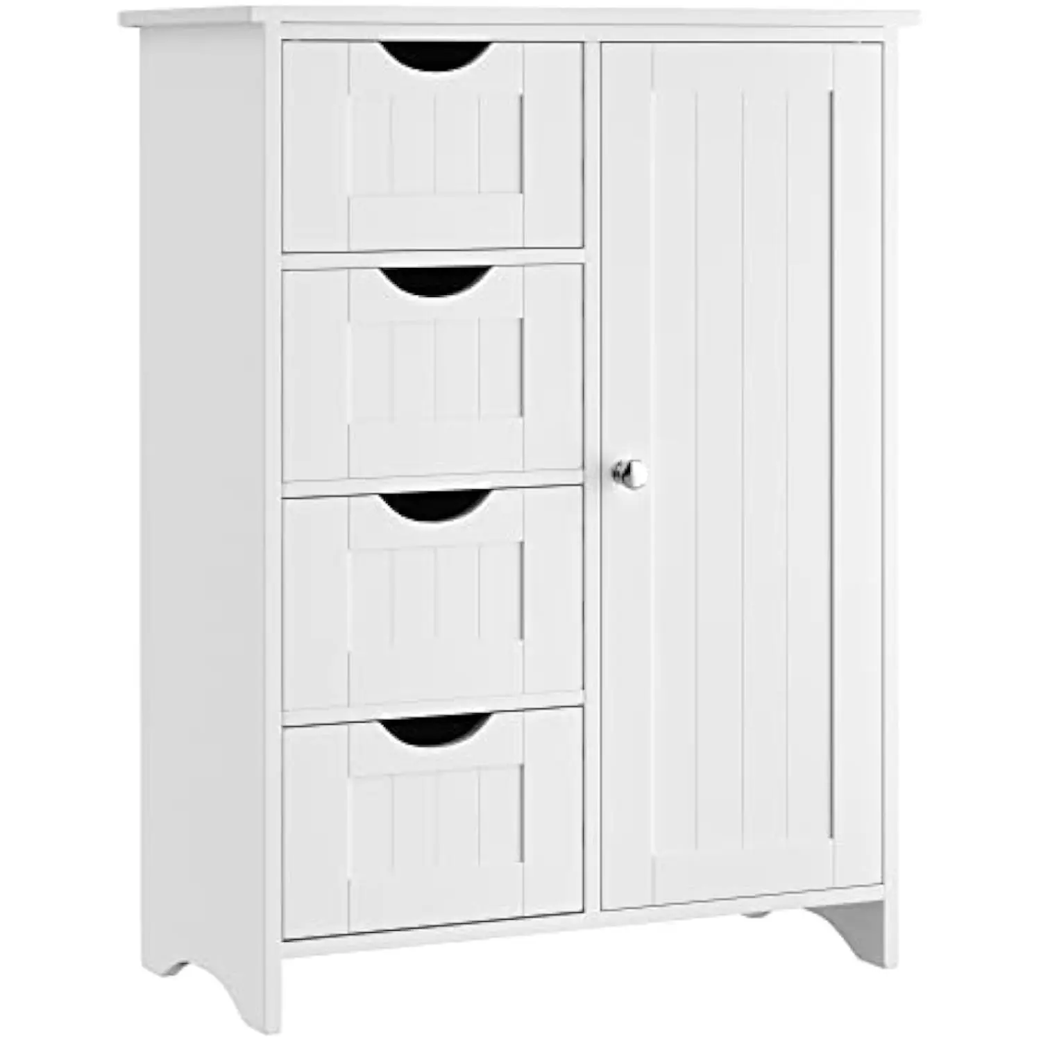 JUMMICO Bathroom Storage Cabinet, Floor Cabinet with 4 Drawers and 1 Adjustable Shelf, Storage Oragnizer for Living Room