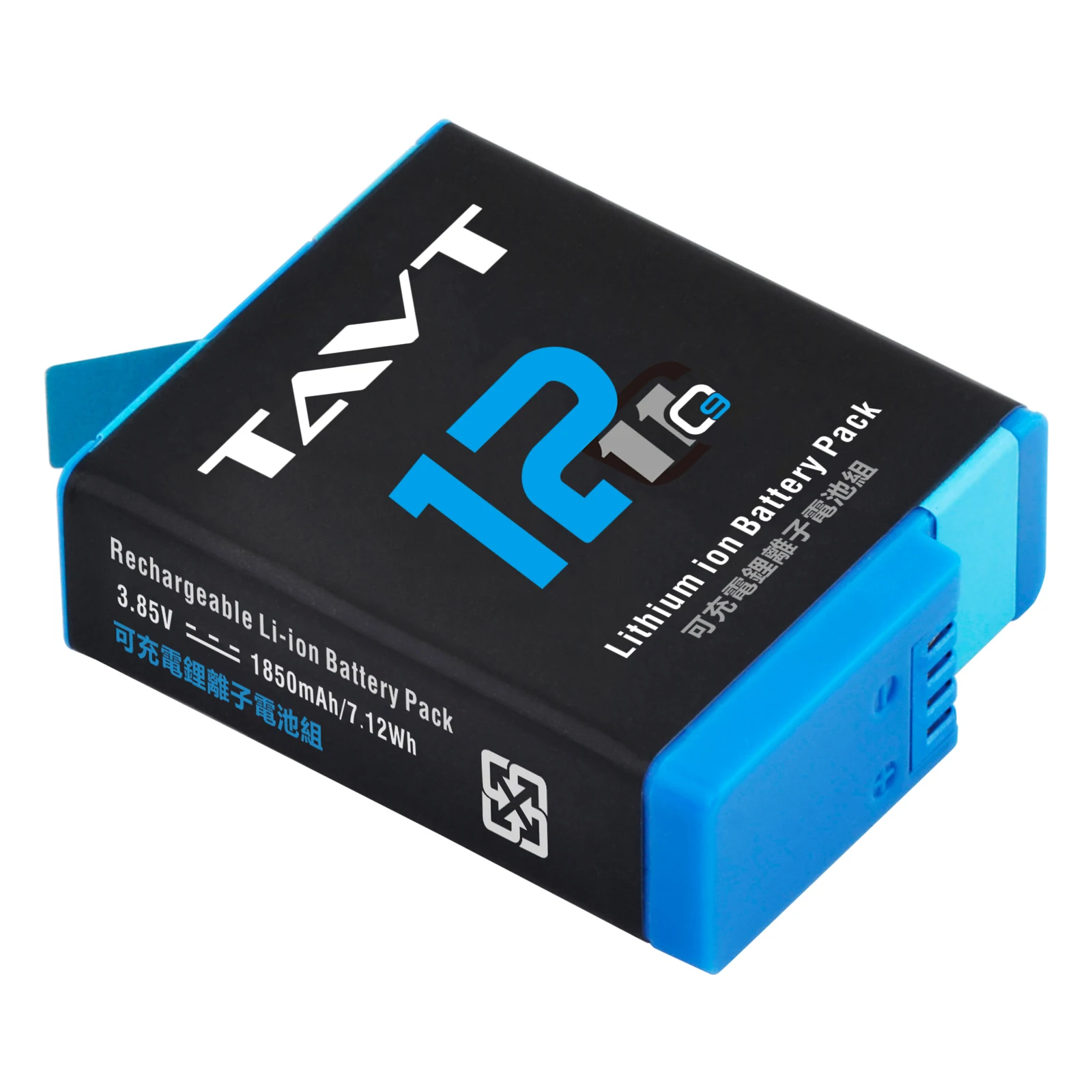 TAVT Battery For GoPro Hero 12 11 10 9 Motion Camera Battery+Fast Charger Box For GoPro Hero Rechargeable Battery Accessories