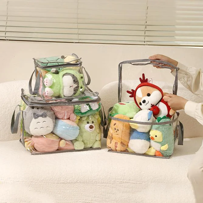 〔BGS3〕Large Capacity Plush Toy Storage Bag Waterproof Organizer For Kids Dolls Stuffed Animals Student Books Storage Container