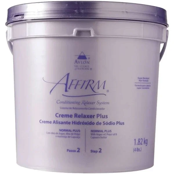 Relaxamento Avlon Affirm Creme Alisante Hidróxido de Sódio Normal Plus 1,8Kg