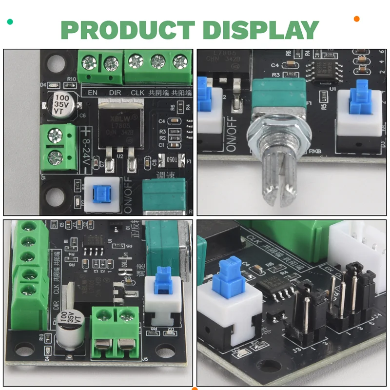 ABRO-MKS OSC V1.0 Stepper Motor Drive Simple Controller Pulse PWM Signal Generator Module Speed Control 8-24V