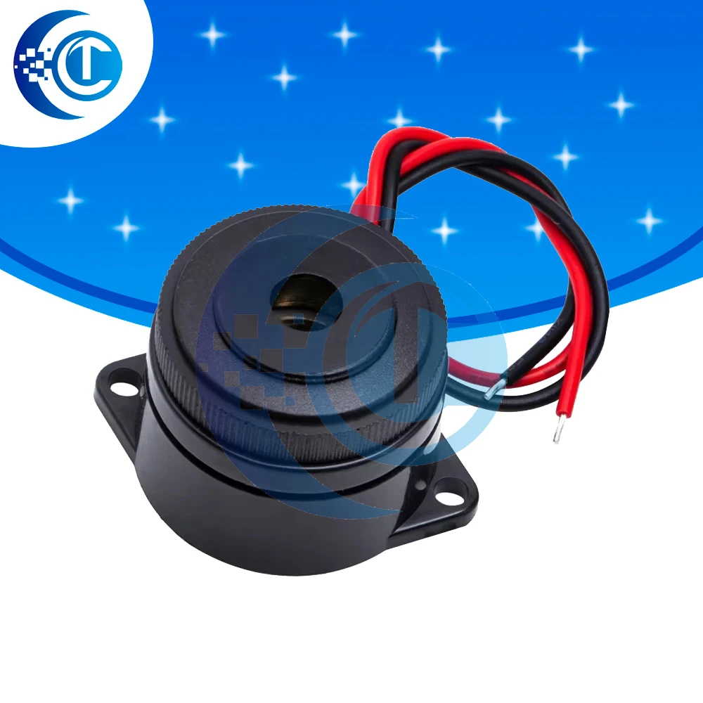 QSI‑2910 DC 12V 90dB Continuous Sound Piezoelectric Buzzer Alarm Module 29.5×24.5mm for Arduino