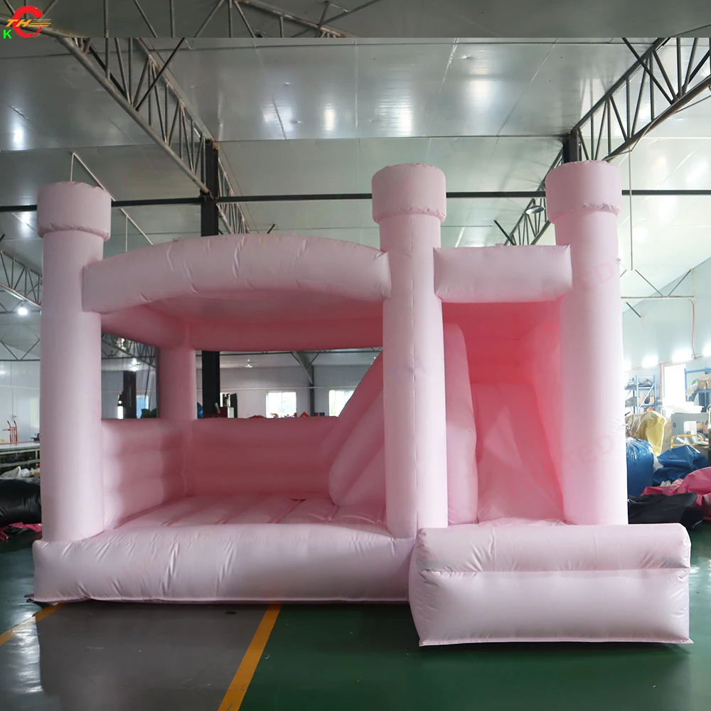 

Free Shipping 5x4m Pink Inflatable Bouncer Jumper Combo Air Bounce Castle with Slide for Sale