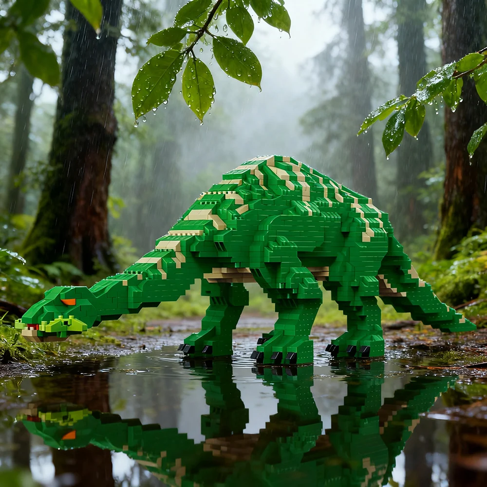 

KNEW BUILT Stegosaurus T-rex Micro Mini Building Block Toys-Создайте слово динозавра, фестивальный подарок для детей, игрушка-головоломка DIY в сборе