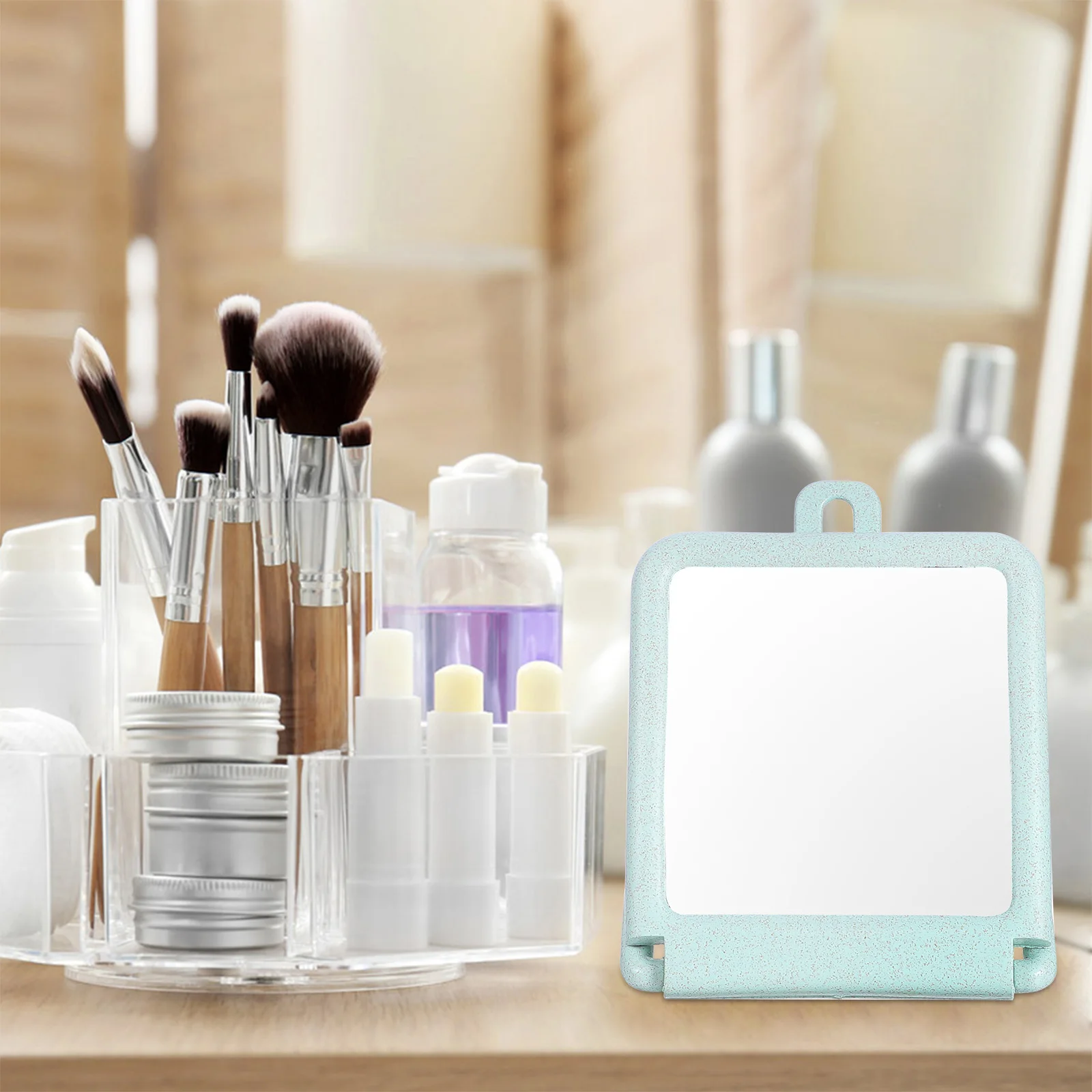 

Lightweight Mirror Hanging Mirror Clear Reflection Portable Handheld Suitable for Desktop Table and Bedroom