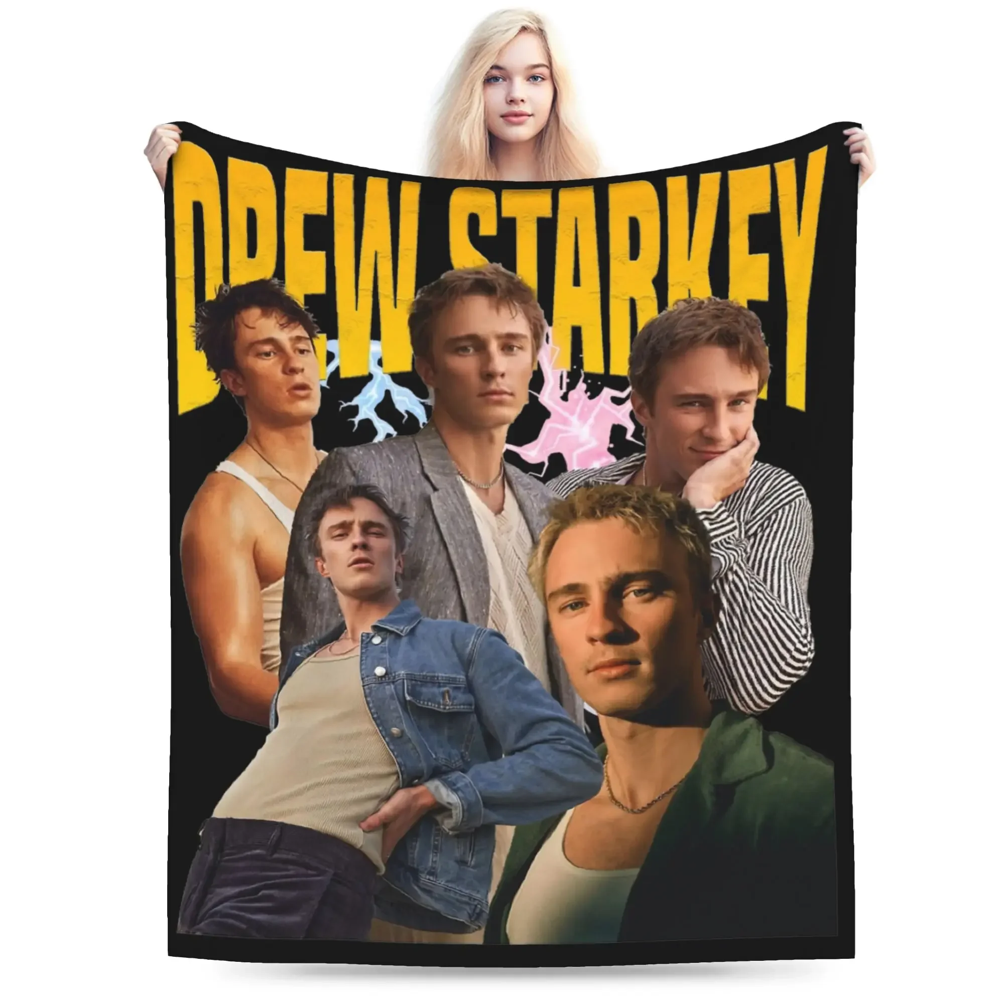 Custom Drew Starkey Actor Blanket Flannel Decoration Multifunction Lightweight Thin Throw Blanket For Home Car Quilt