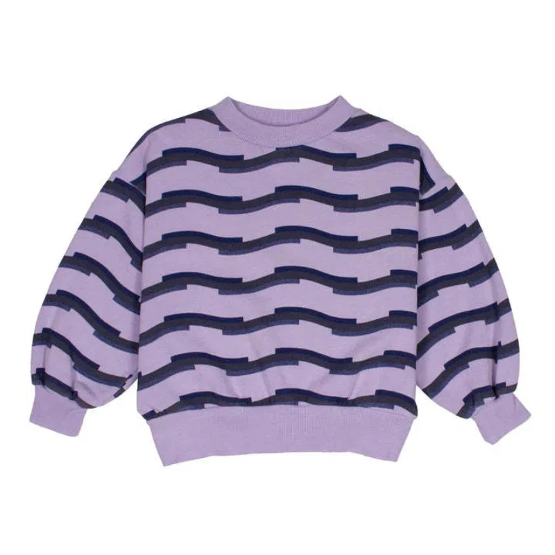 Autumn and Winter New Cashmere Striped Hoodie Pant Half Skirt Suit for Boys and Girls Thickened Undercoat Pullover Top