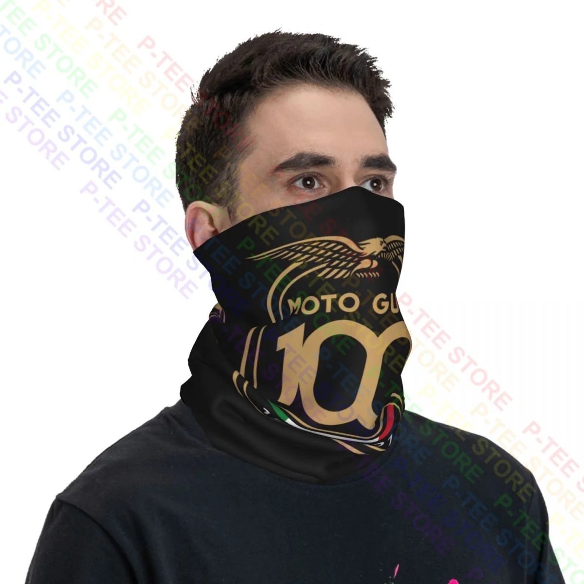 Anniversary 100Th Moto Guzzi Yeahh Neck Gaiter Bandana Scarf Face Mask Summer Printing Breathable