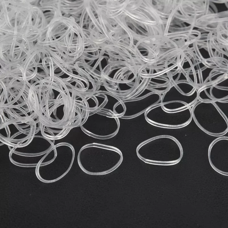 200-1000pcs Transparent Hair Elastic Rope Rubber Band for Women Girls Bind Tie Ponytail Holder Accessories Hair Styling Tools