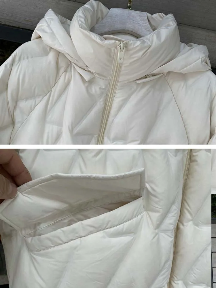 女性のためのエレガントなロングフグジャケット,特大,長袖,ジッパー,フード付きダウンコート,ストリートウェア,冬,新しい,dj093,2019