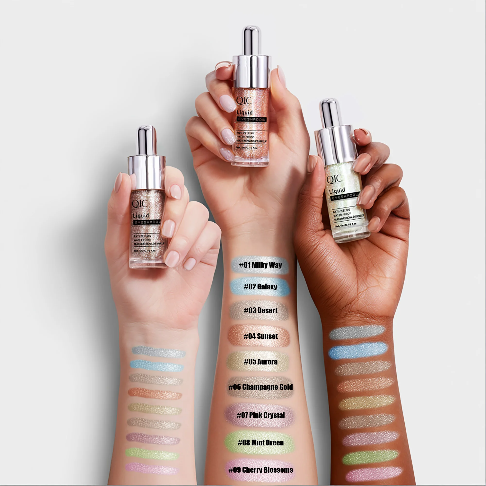 Liquid Eyeshadow Liquid Fine Shimmer High Light Eyeshadow delicate everything with influencer