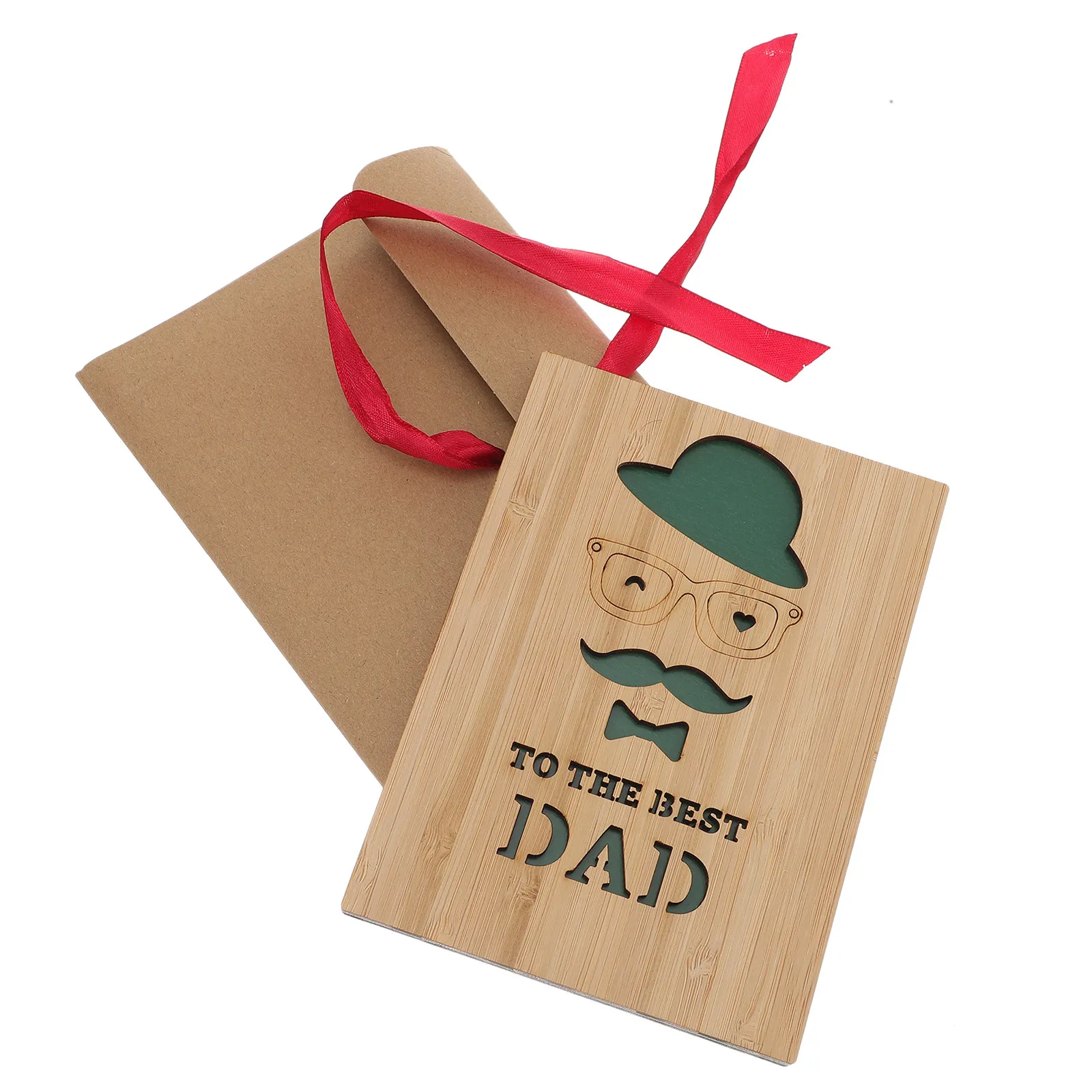 

Деревянная открытка ко Дню отца, ручной работы, из натурального дерева, поздравительная открытка для папы на День рождения, годовщину, персонализированный подарок