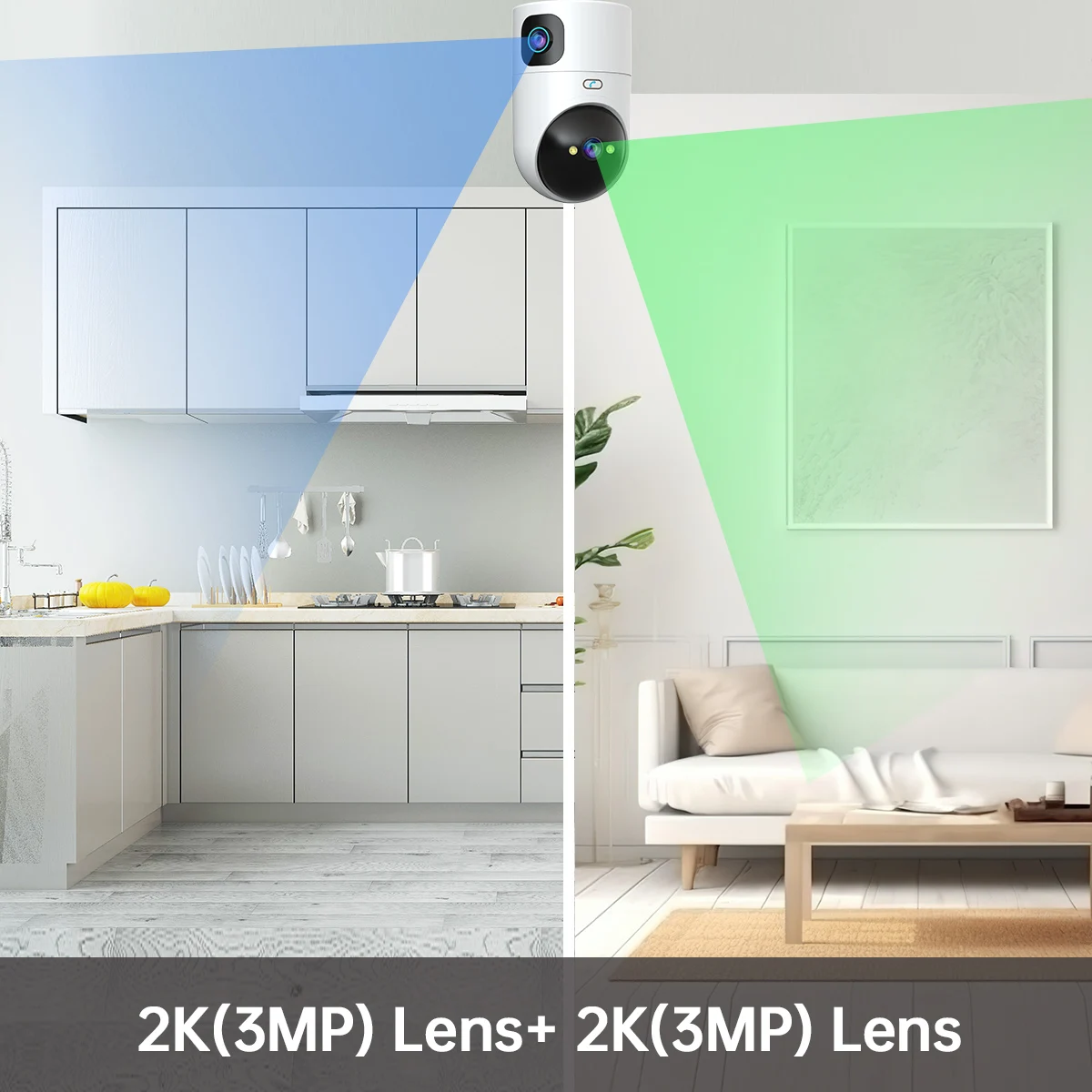 Jooan 4k 6mp IP-Kamera Doppel objektiv Dual-Screen-CCTV-Überwachungs kamera 5g WiFi Home Baby Monitor Auto Tracking Video überwachungs kamera