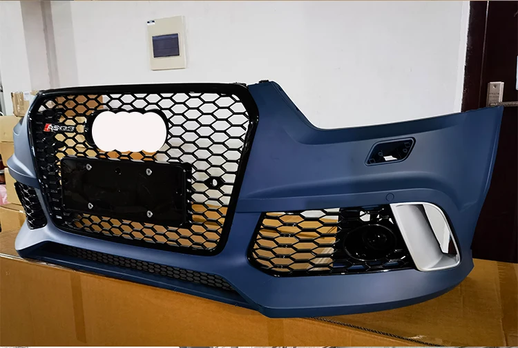 Car bodikits RSQ3 High quality BodyKit For Audi Q3 SQ3 Front Bumper With honeycomb grill PP ABS Material 2013-2015