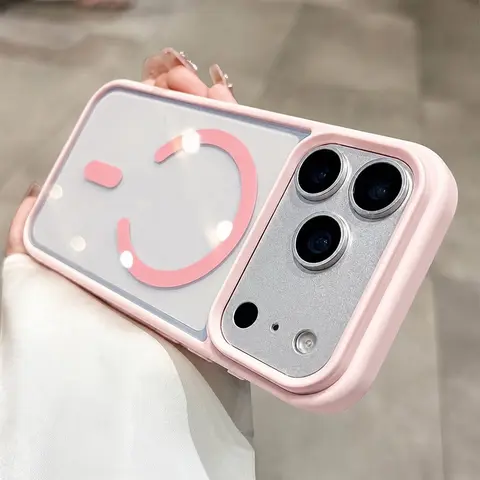 Clear Magnetic Phone Case With Soft-Touch Shockproof Bumper, Acrylic Transparent Back Cover, Raised Camera Protection, Wireless Charging, For iPhone 17 Pro Max/17 Air/16/15/14/13/12/11/XS/X Series