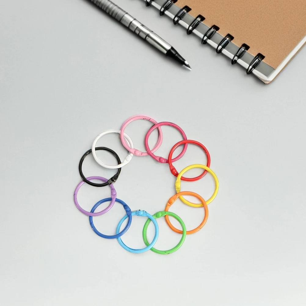 

140pcs Metal Binder Multi Color Index Card Rings For Keychains Scrapbook Book Binding Craft Diy Organizer Clasp Disc
