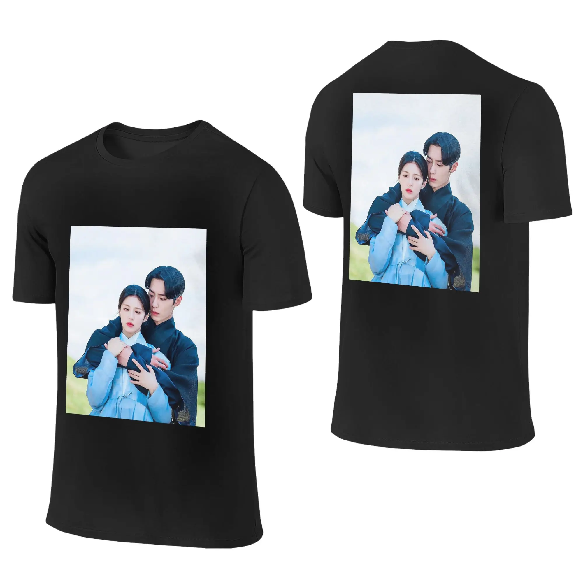 100% Cotton Kdrama Alchemy of Souls Light and Shadow T-Shirt Men's Double Sided T Shirt Men O-Neck Summer Shirts Tops S-6XL