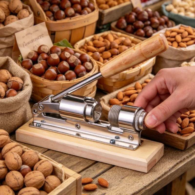 Mechanical walnut clip nut tool, walnut clip opener with adjustable size suitable for nuts ranging from 0.3cm to 4.5cm