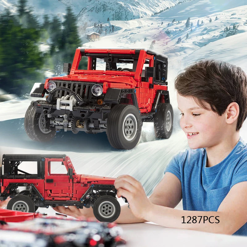 Antike Skala Orv Moc technischen Baustein Modell Jeeps Wrangler Fahrzeug Dampf bau Ziegel Spielzeug Sammlung für Jungen Geschenke