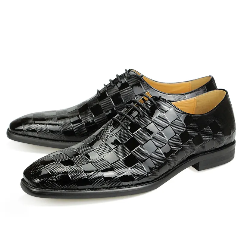 

Fashion New High Quality Genuine Leather Shoes Men's Black Formal Dress Wedding Footwear Gentleman Style Loafers Handmade