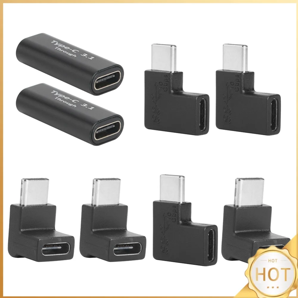 2Pcs Adapters for USB 3.0 Type C to USB 3.0 Type C Fast Charging Data Sync for Smartphone Adapter Supplies