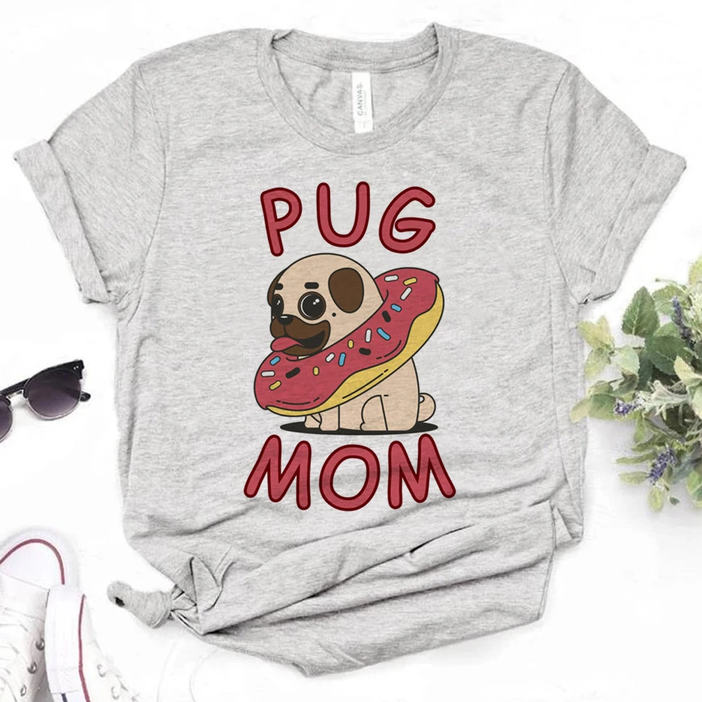 

Pug Tee women comic Japanese manga t-shirts girl funny Japanese clothing