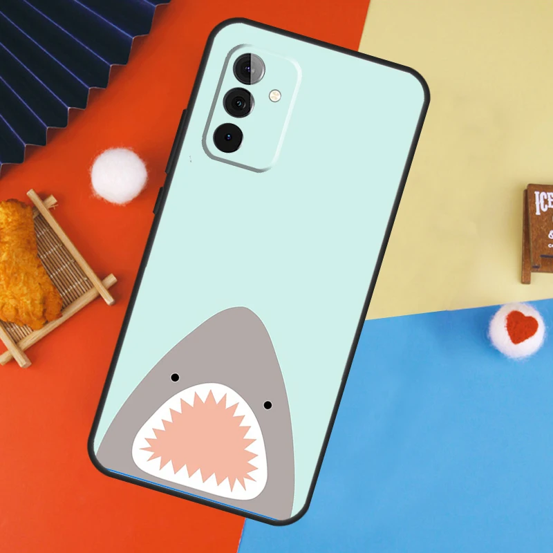 Cartoon Shark Case For Samsung Galaxy A52 A32 A12 A53 A33 A23 A13 A54 A34 A14 A51 A15 A25 A35 A55 Cover