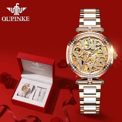 OUPINKE 100% Original Genuine Automatic Mechanical Watch for Women Fashion Elegant Ladies Wristwatch Limited Clearance Inventory