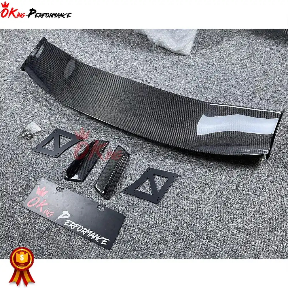 Spoiler traseiro de fibra de carbono estilo JS para asa tipo R FD2 GT