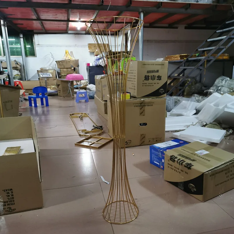 High Flower Vases Stands, Metal Road Lead, Wedding Centerpiece Flowers Rack, Event Party Decoration, 100 cm, 60cm, 10Pcs