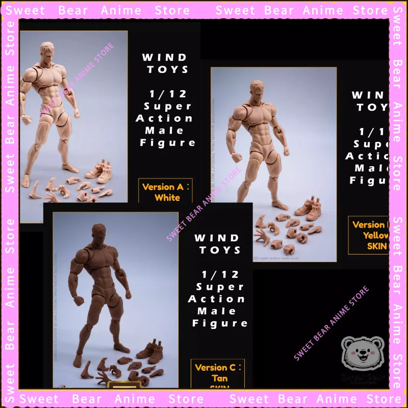 

In Stock Wind Toys 1/12 Super Articulated Male Nude Body Action Figure Accessories Action Figure Anime Model Trendy Toys Doll
