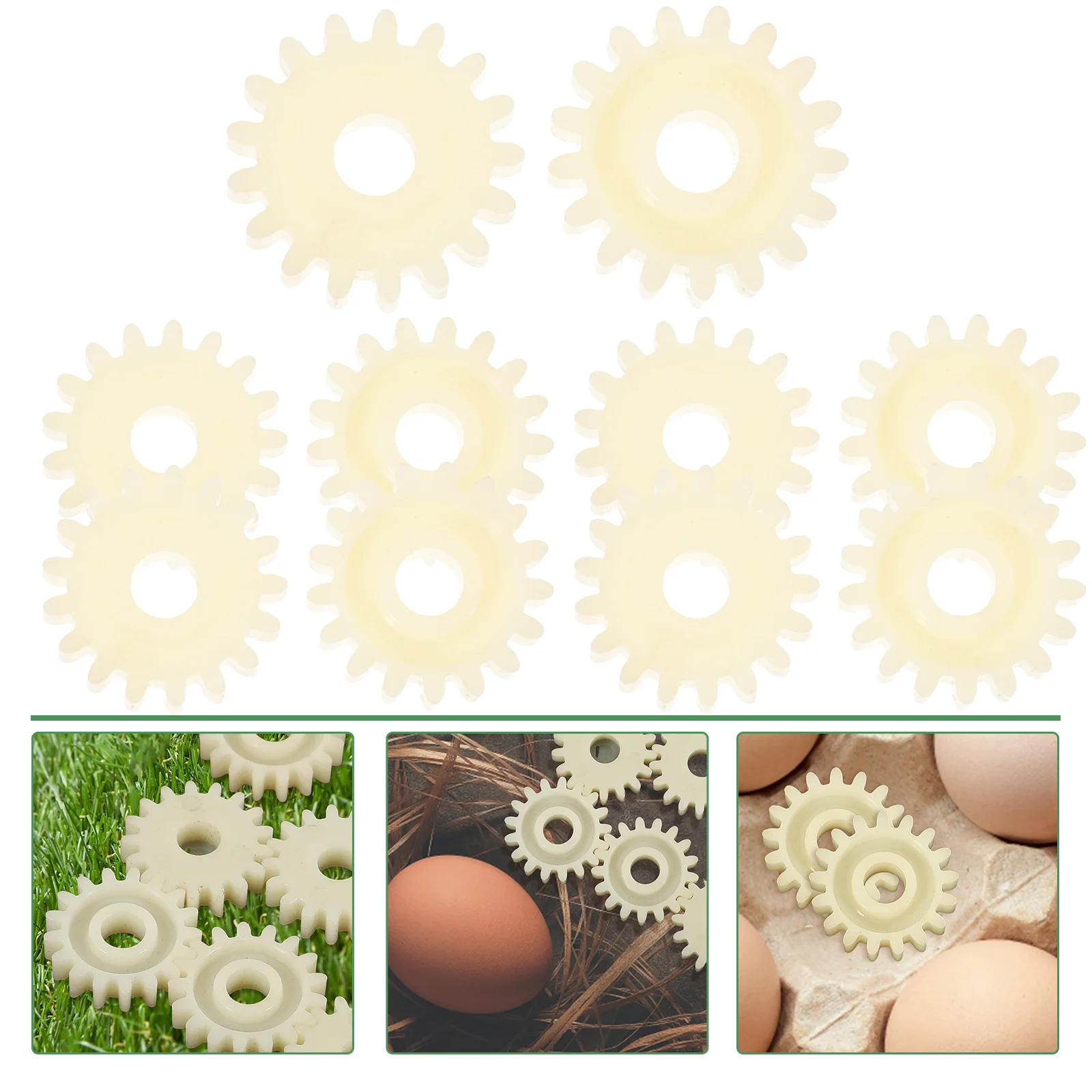 10 Pcs Automatic Egg Turner Engine Reversible Gear for Incubator Hatching Machine Parts Heating Wheel Supplies