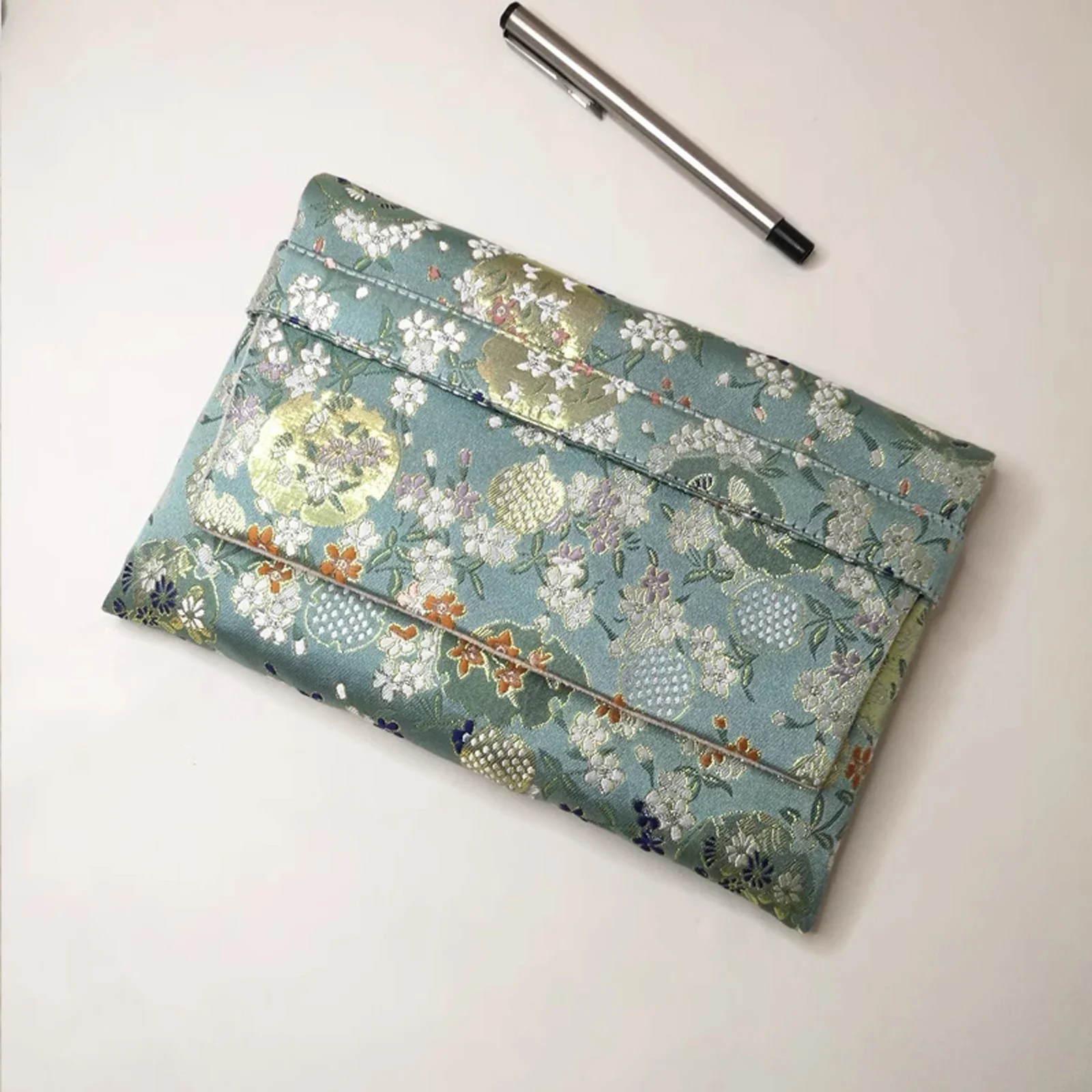 New Handmade Fountain Pen Bag Brocade Pen Bag Exquisite with Ten Pocket Storage Bag