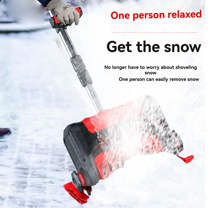 Cordless Electric Snow Blower 1200W Brushless Motor Lithium Battery Powered Snow Thrower Portable Snow Removal Tool for Home