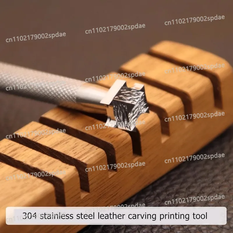 BL413 Cracked Combination Leather Carving And Embossing Tool 304 Stainless Steel Handmade Leather Art Printing Stamping DIY Tool