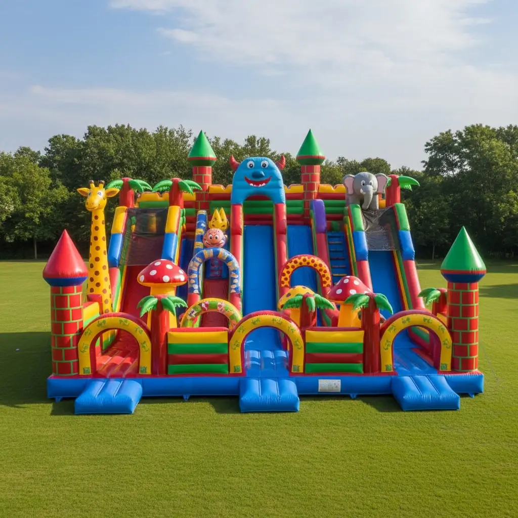 New Arrival Candy Bounce House Park Jumping Sliding Commercial Bouncy Castle Playground Carnival Party Event Inflatable Castle