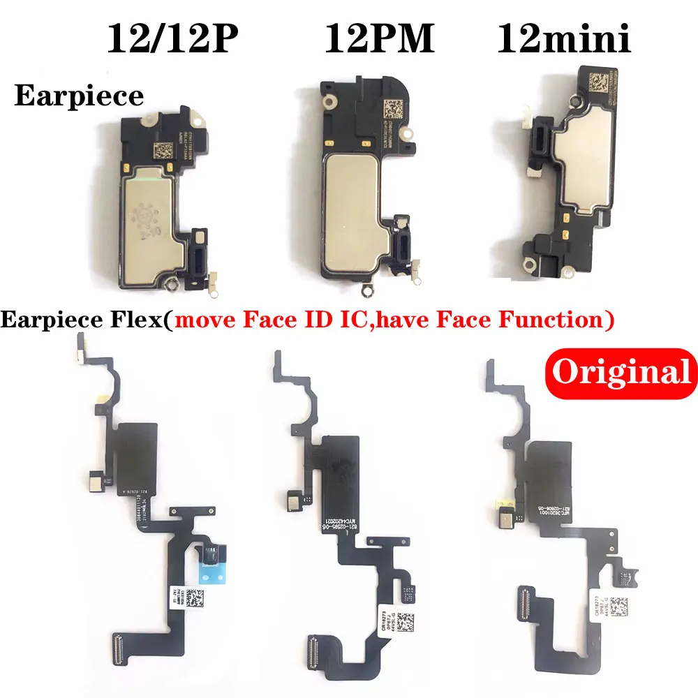 AAA Original earpiece for IPhone 12 12 Pro Max 12Mini Proximity Light Sensor Face ID Flex Cable Repair parts